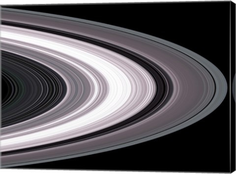 Framed Small Particles in Saturn&#39;s Rings Print