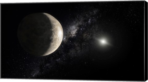 Framed Illustration of Makemake, a Plutoid Located in a Region Beyond Neptune Print