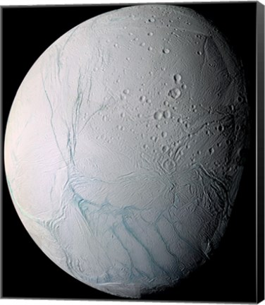 Framed Saturn&#39;s Moon Enceladus Print