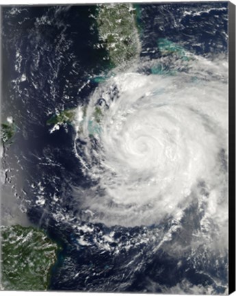 Framed Hurricane Ike over Cuba, Jamaica, and the Bahamas Print