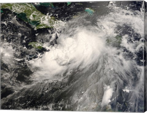 Framed Tropical Storm Gustav in the Caribbean Sea Print