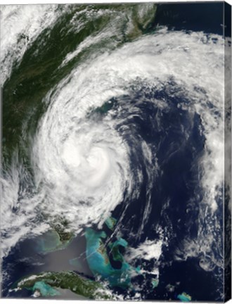 Framed Tropical Storm Hanna over the East Coast Print