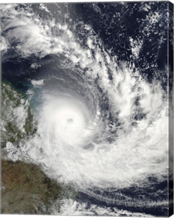 Framed Tropical Cyclone Hamish over Australia Print