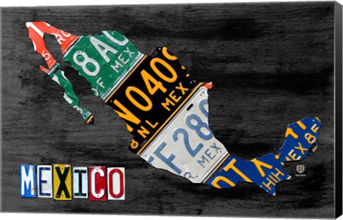 Framed Mexico Done Gray Print