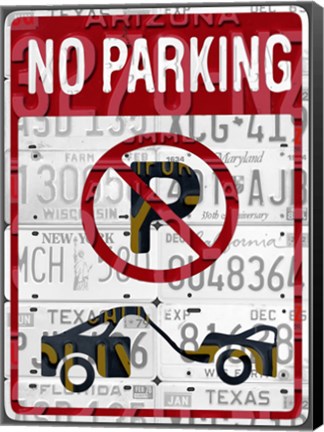 Framed No Parking Print