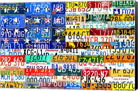 Framed Scrap Flag Print