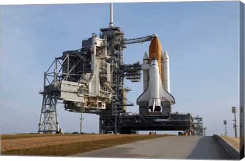 Framed Space Shuttle Discovery on the Launch Pad Print