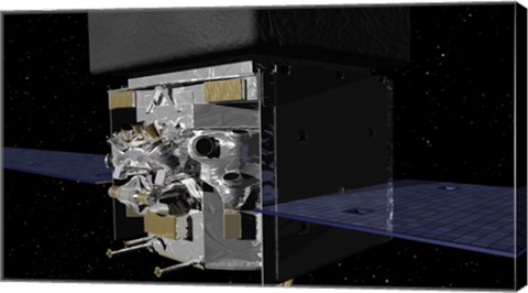 Framed Artist&#39;s Concept of the Gamma-Ray Large Area Space Telescope, or GLAST Print