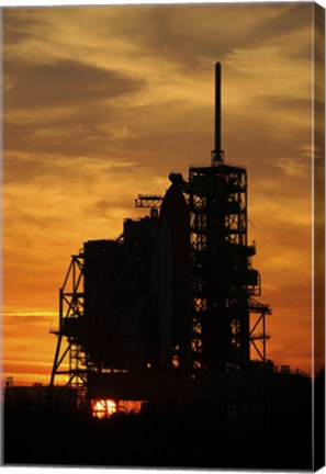 Framed Space Shuttle Atlantis on the Launch Pad Print