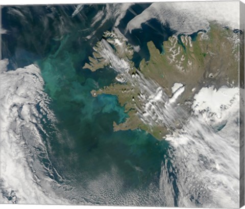 Framed Phytoplankton Bloom in the North Atlantic Ocean Print