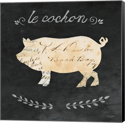 Framed Le Cochon Cameo Sq Print