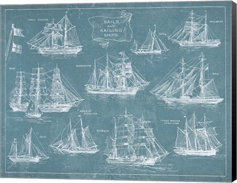 Framed Sailing Ships Print