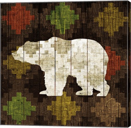 Framed Southwest Lodge - Bear Print