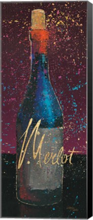 Framed Wine Splash Dark IV Print