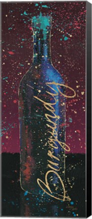 Framed Wine Splash Dark V Print