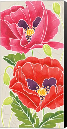Framed Sunshine Poppies Panel II Print
