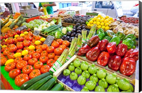 Framed France, Provence, Cannes, Produce market Print