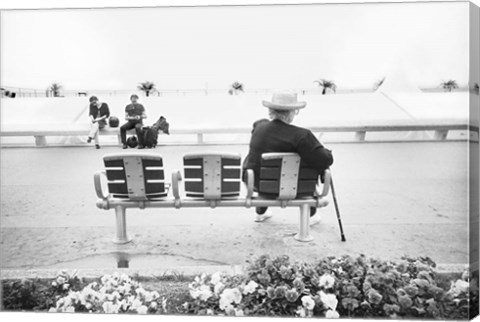 Framed Seaside, By La Croisette, France Print