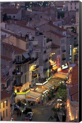 Framed Overview of Rue Faure, Cannes, France Print