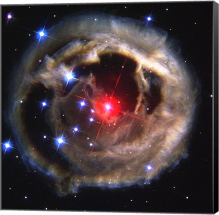 Framed Light Echo From Star V838 Monocerotis - December 17, 2002 Print