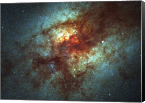 Framed Super Star Clusters in Dust-Enshrouded Galaxy Print