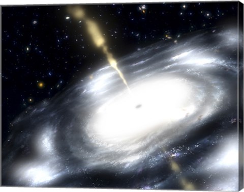 Framed Rare Galaxy that is Extremely Dusty, and Produces Radio Jets Print
