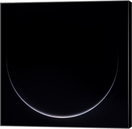 Framed Sun-Illuminated Crescent of Earth around Antarctica Print