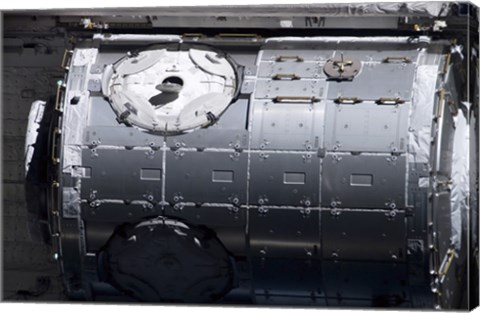 Framed Harmony Node in the Payload Bay of Space Shuttle Discovery Print
