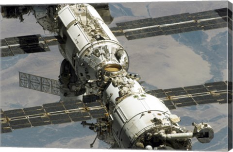Framed Close Up View of International Space Station Print