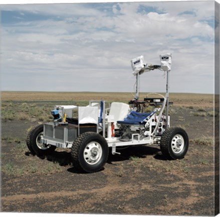 Framed View of a 1-G Lunar Rover Vehicle Print