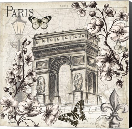 Framed Paris in Bloom II Print