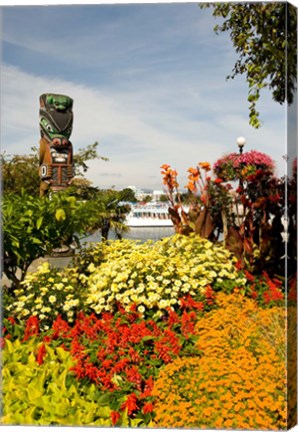 Framed Flower Garden, Victoria, BC Print