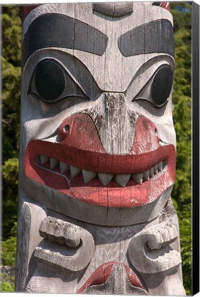 Framed Totem Pole, Queen Charlotte Islands, Canada Print