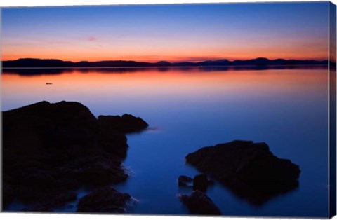 Framed Canada, BC, Salt Spring Island, Beddis Beach Dawn Print