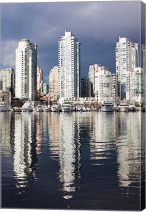 Framed Buildings along False Creek, Vancouver, British Columbia, Canada Print