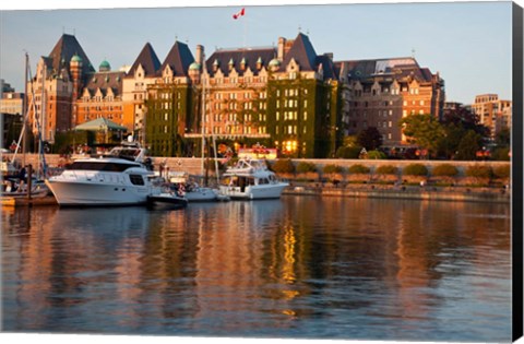 Framed British Columbia, Victoria, Empress Hotel, Harbor Print