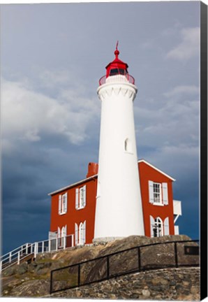 Framed Fisgard Lighthouse, Victoria, Vancouver Island, British Columbia, Canada Print