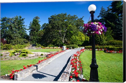 Framed Gardens at Governor&#39;s House Victoria, British Columbia, Canada Print