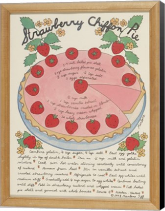 Framed Strawberry Chiffon Pie Print