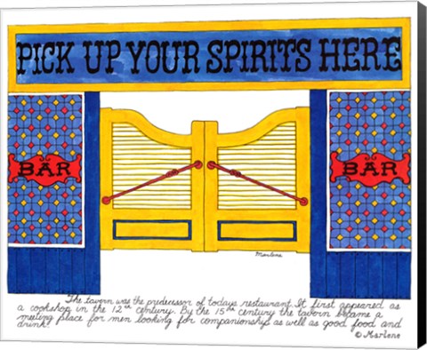 Framed Pick Up your Spirits Here Print