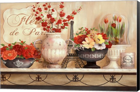 Framed Fleurs de Paris Print