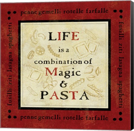 Framed Pasta Sayings I Print