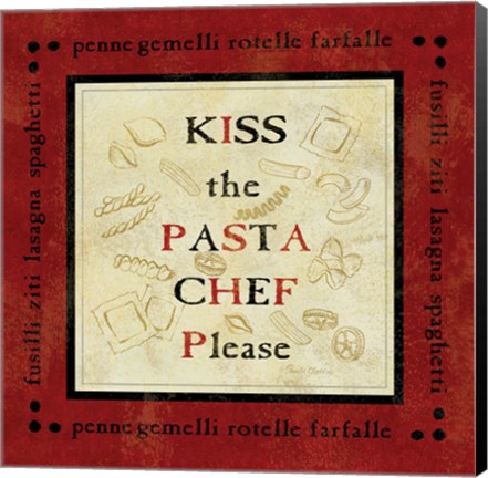 Framed Pasta Sayings III Print