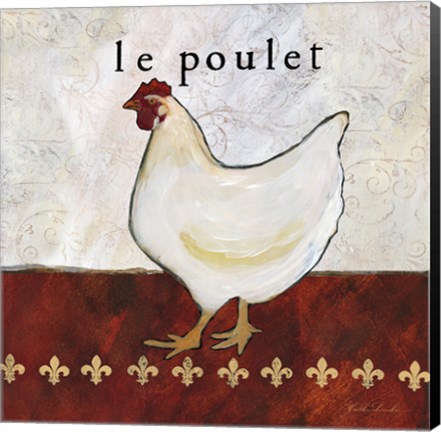 Framed French Country Kitchen II (Le Poulet) Print