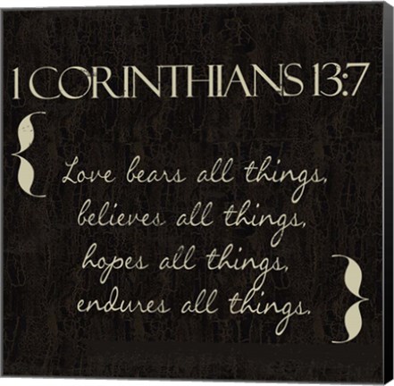 Framed 1 Corinthians 13-7-NKV Print