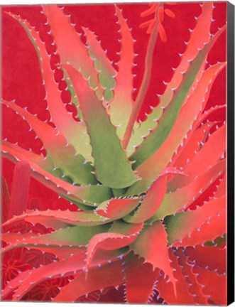 Framed Red Agave Print