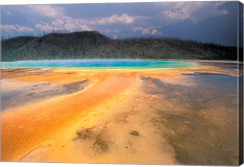 Framed Grand Prismatic Geyser, Yellowstone National Park, Wyoming Print