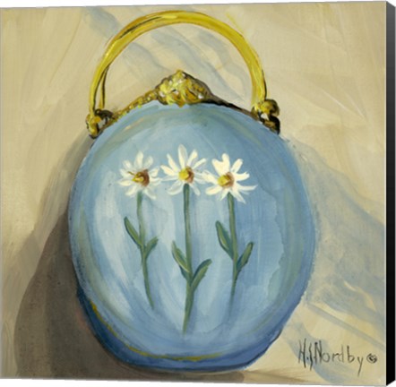 Framed Purse Blue Print