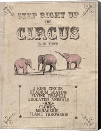 Framed Vintage Circus I Print