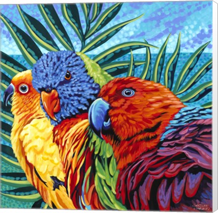 Framed Birds in Paradise I Print